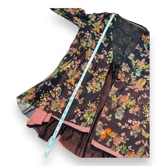 We Are HAH Make it A Double Robe Womens Size Medium M Butterflies BS Noir - Picture 7 of 9